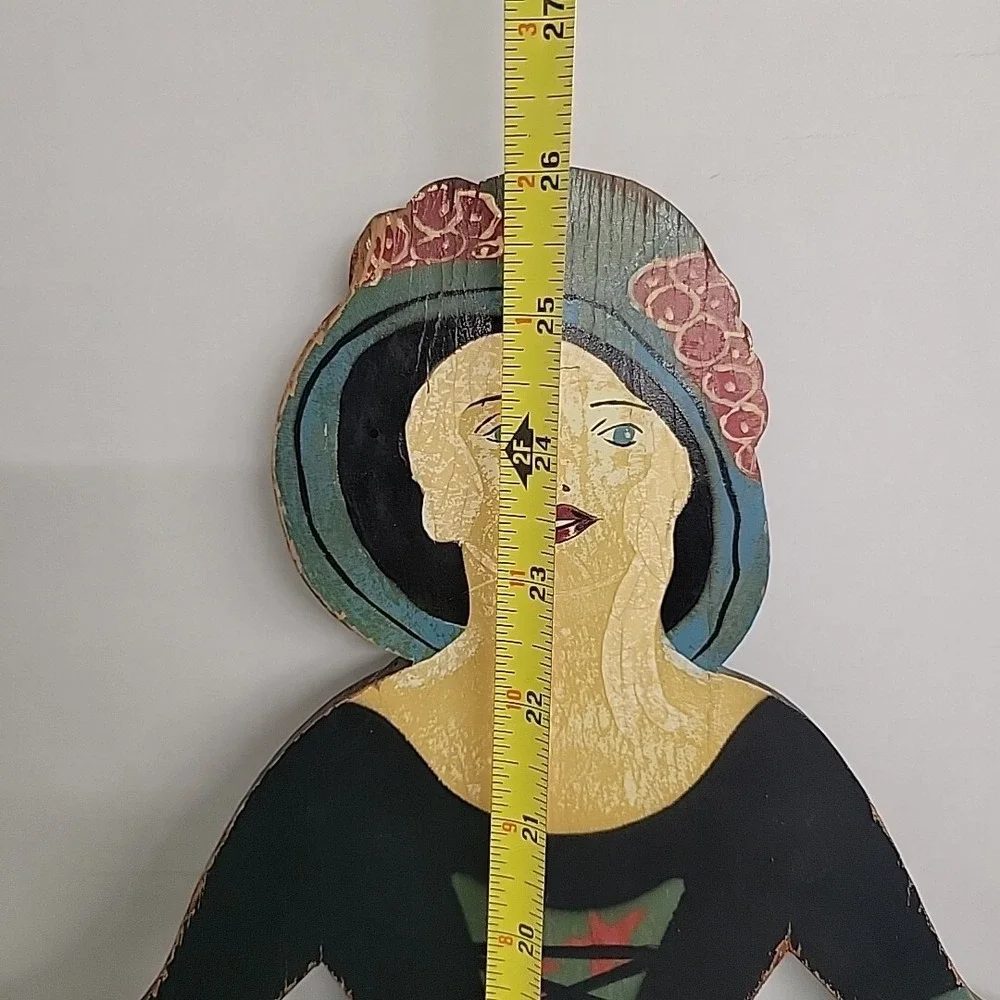 Unique Vanity Mirror - Victorian Woman With Dress Wall‎ Art Folk Art